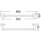 Acl Opus 350mm Towel Bar Chrome